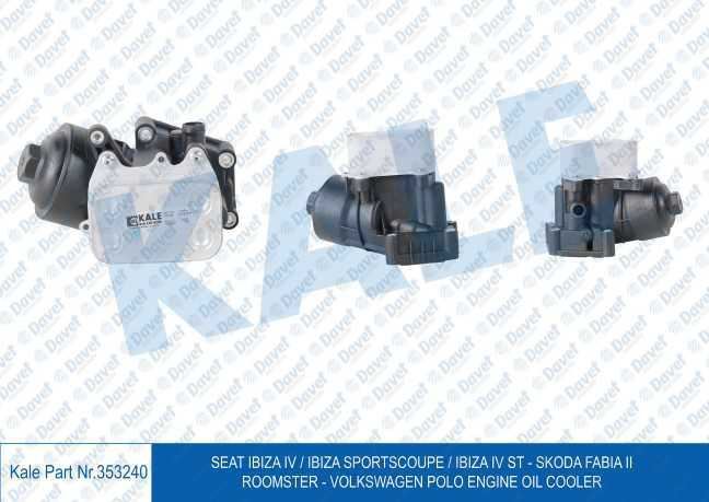 KALE 353240 Yag Sogutucu Seat Ibiza Iv 08-/ Ibiza Sportscoupe/Ibiza Iv St 1.2tdi 10->-Skoda Fabia Ii 07->/Roomster 1.2tdi 06->-Volkswagen Polo 1.2 Tdi 09->(Komple)